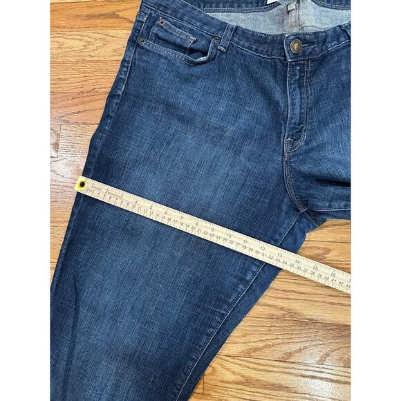 Gap Womens Premium Bootcut Jeans sz 20 Medium Wash Distressed Cotton Blend Denim - Picture 5 of 8